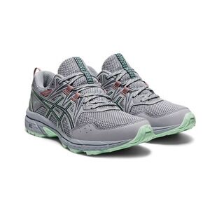 Asics‎ Gel-Venture 8 Womens Trail Running Shoes Size 7 WIDE Gray & Pink